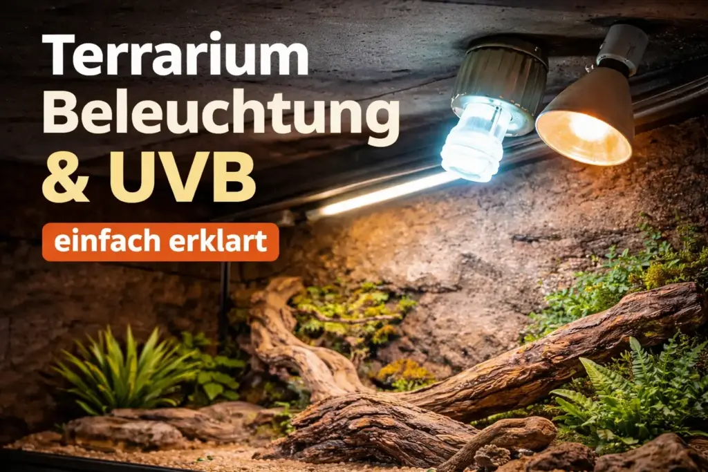 Terrarium Beleuchtung mit UVB-Lampe – Beispiel für eine richtige Terrarienbeleuchtung